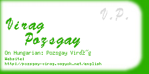 virag pozsgay business card